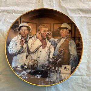 THREE STOOGES Franklin Mint Heirloom Limited Edition Numbered Plate